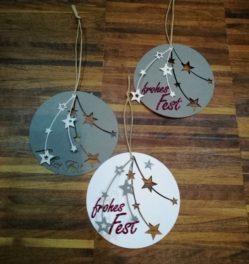 Weihnachtskugel mit Cutouts - Plotterdatei