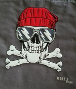 X-mas Skull mit Brille -Plotterdatei